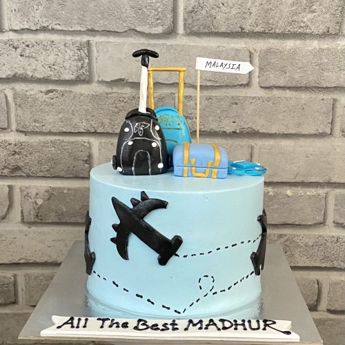 Aeroplane travel theme cake 2 kg butterscotch