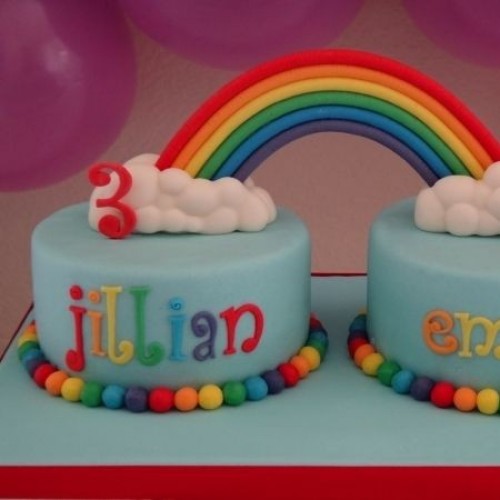 Twins First Birthday Cake | Twin girls first birthday cake w… | Flickr