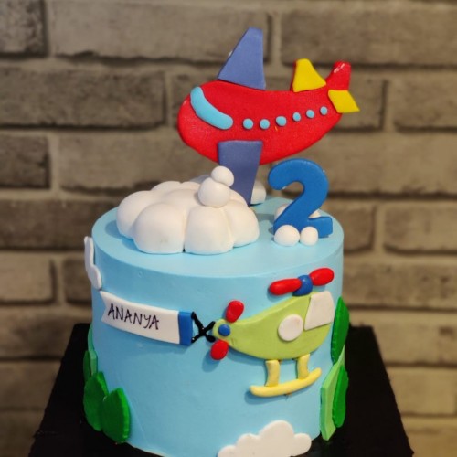 Aeroplane Birthday Cake with Name - Best Wishes Birthday Wishes With Name