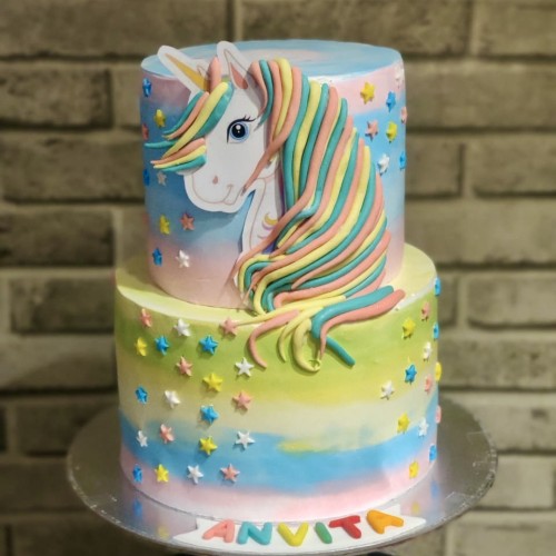 Rainbow unicorn cake. | Unicorn birthday cake, Unicorn birthday party cake, Rainbow  unicorn cake